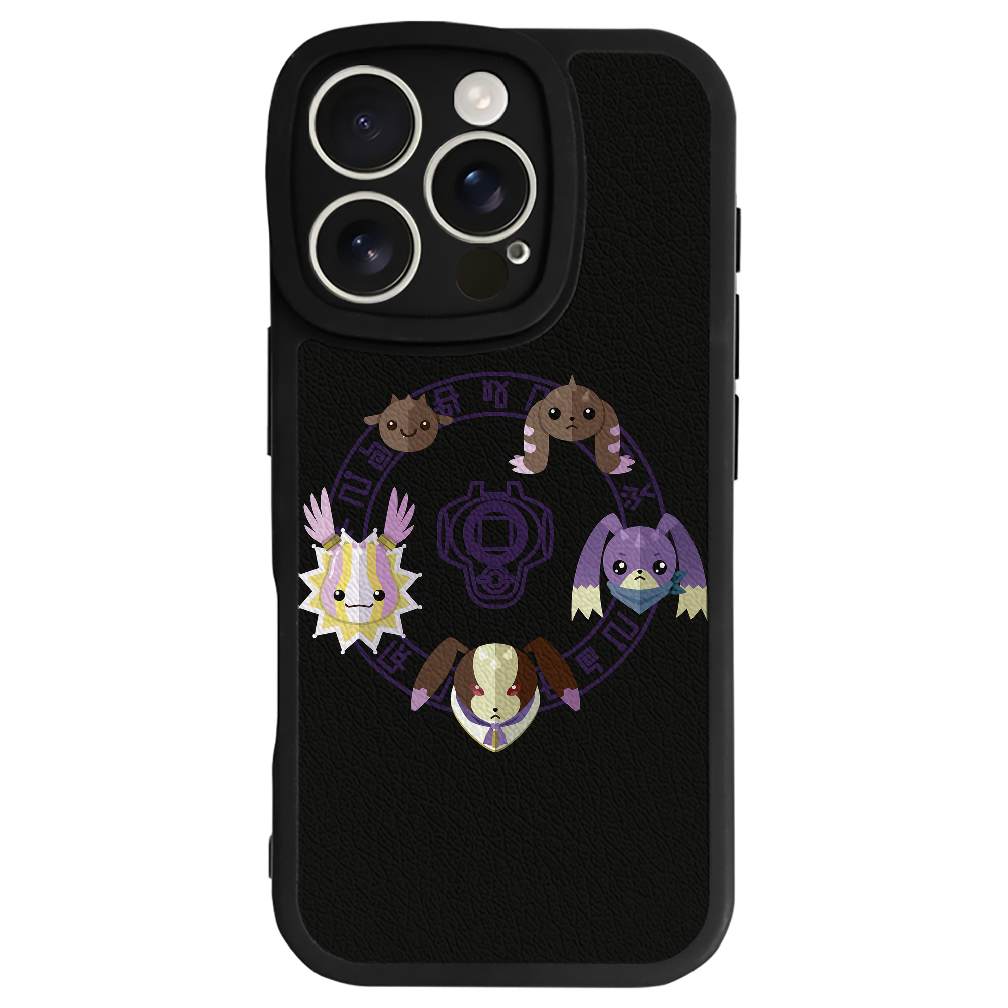 （画像用） Digimon デジタルモンスター/デジモン 【iPhone 16シリーズ対応】シリコンスマホケース（レザー調） 材質：シリコン